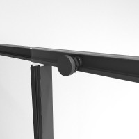 Душевой уголок Niagara Nova NG-84-13AB-A80B-34, 130 х 80 см, стекло прозрачное, профиль черный матовый