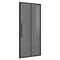 Душевая дверь в нишу Niagara Nova NG-85-10TB, 100 см, стекло тонированное, профиль черный матовый
