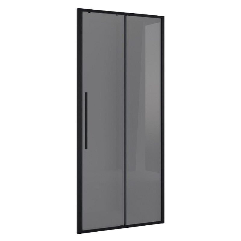 Душевая дверь в нишу Niagara Nova NG-85-10TB, 100 см, стекло тонированное, профиль черный матовый