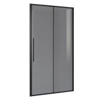 Душевая дверь в нишу Niagara Nova NG-85-13TB, 130 см, стекло тонированное, профиль черный матовый