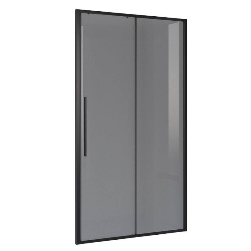 Душевая дверь в нишу Niagara Nova NG-85-13TB, 130 см, стекло тонированное, профиль черный матовый