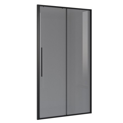 Душевая дверь в нишу Niagara Nova NG-85-14TB, 140 см, стекло тонированное, профиль черный матовый
