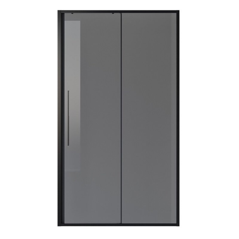 Душевая дверь в нишу Niagara Nova NG-85-14TB, 140 см, стекло тонированное, профиль черный матовый