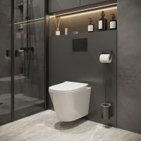 Подвесной унитаз Niagara Vista NG-9302, безободковый, с сиденьем микролифт