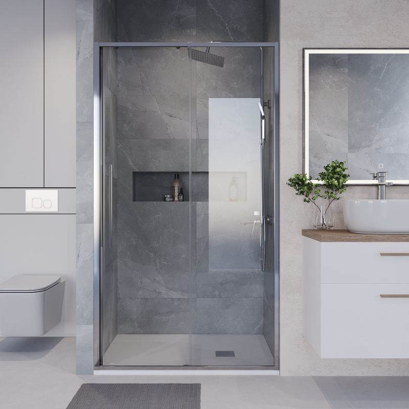 Душевая дверь Niagara NG-64-12A (120*195) хром, стекло прозрачное, 1 место