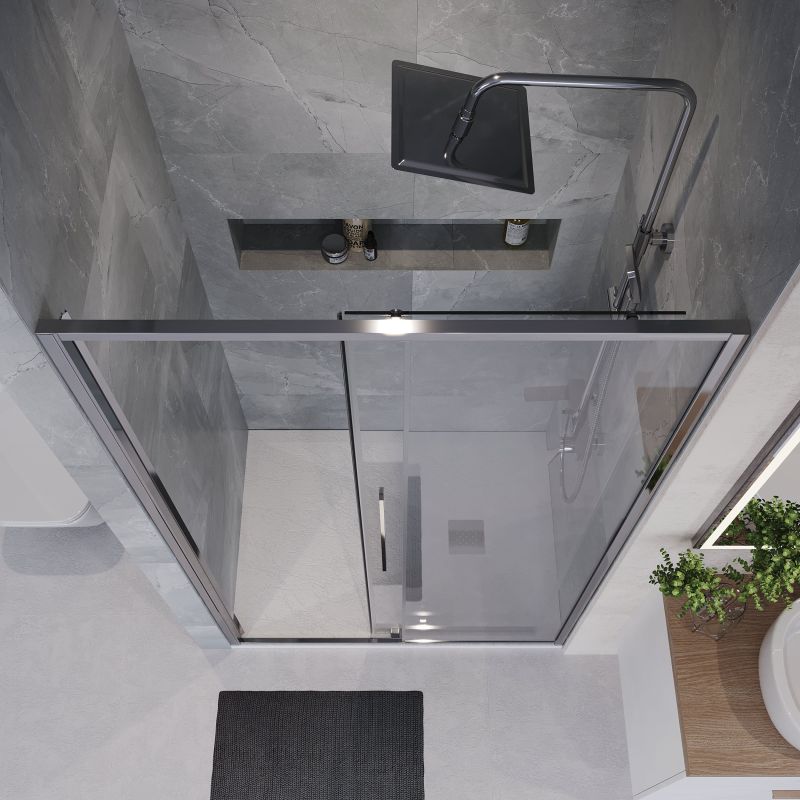 Душевая дверь Niagara NG-64-13A (130*195) хром, стекло прозрачное, 1 место