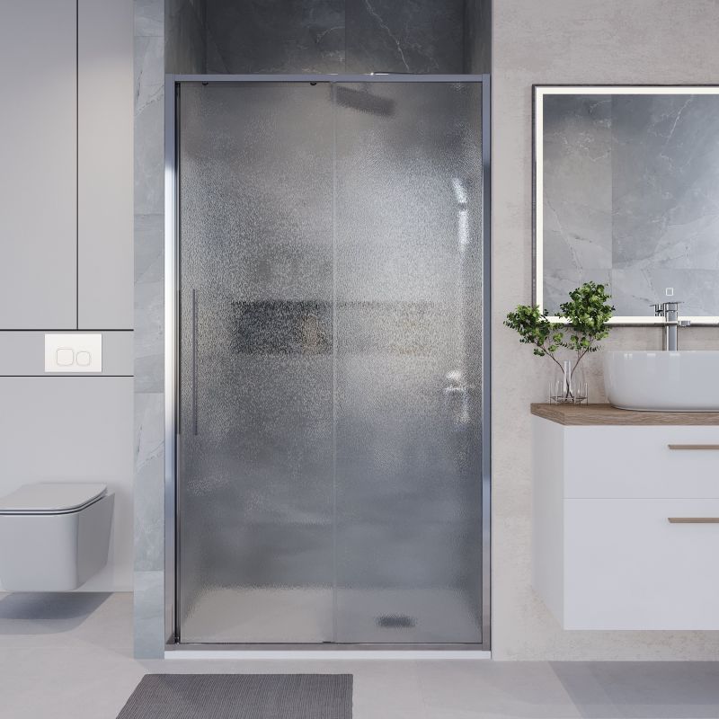 Душевая дверь Niagara NG-65-12CH (120*195) хром, стекло шиншилла, 1 место