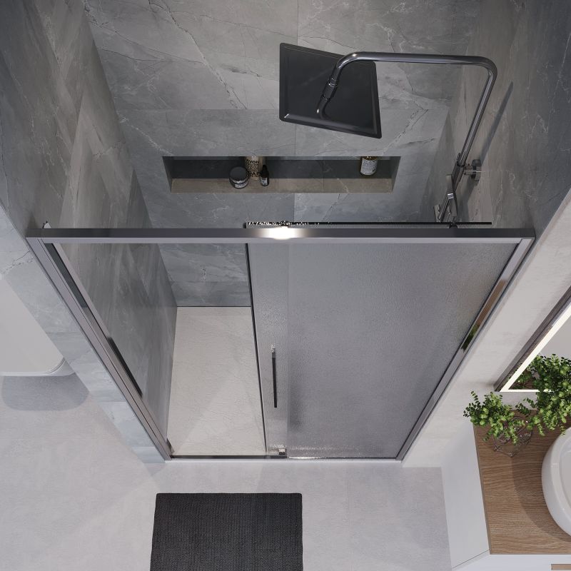 Душевая дверь Niagara NG-65-12CH (120*195) хром, стекло шиншилла, 1 место