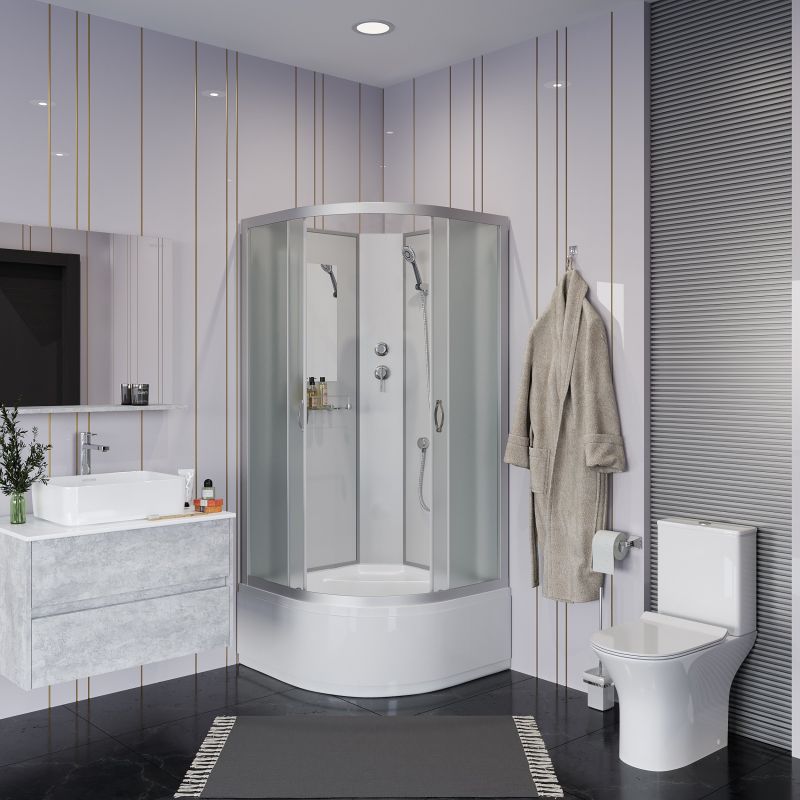 Душевая кабина NIAGARA Classic NG-2308-14BK (900х900х2000) высокий поддон(40см) стекло МАТОВОЕ 4 места