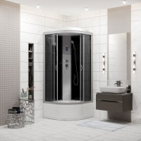 Душевая кабина NIAGARA Classic NG-2507-14P (800х800х2150) высокий поддон(40см) стекло ТОНИРОВАННОЕ 4 места