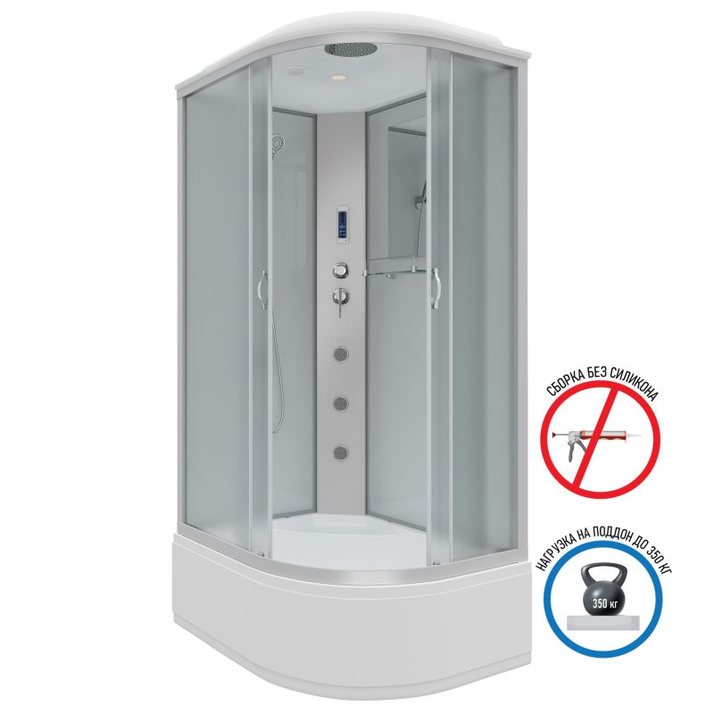 Душевая кабина NIAGARA Classic NG-2310-14LF (1200х800х2150) высокий поддон(40см) стекло МАТОВОЕ 4 места