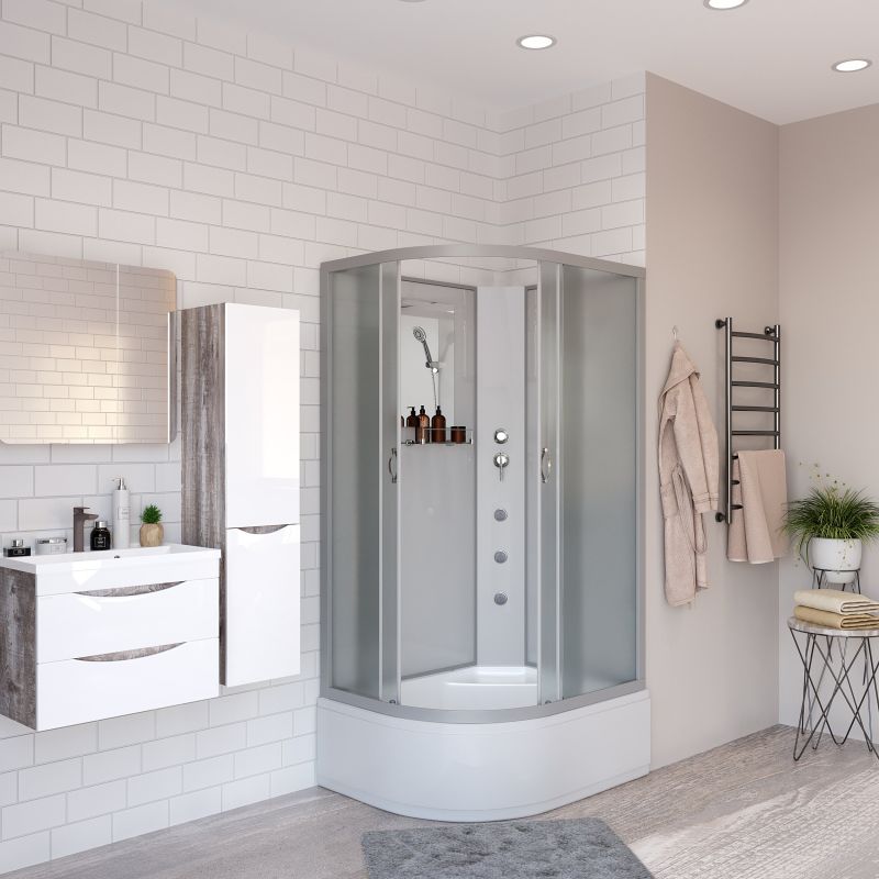 Душевая кабина NIAGARA Classic NG-2310-14RBKG (1200х800х2000) высокий поддон(40см) стекло МАТОВОЕ 4 места