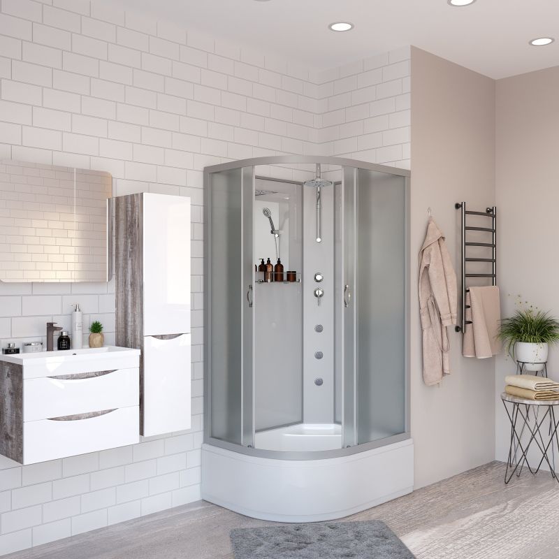 Душевая кабина NIAGARA Classic NG-2310-14RBKTG (1200х800х2000-2400) высокий поддон(40см) стекло МАТОВОЕ 4 места