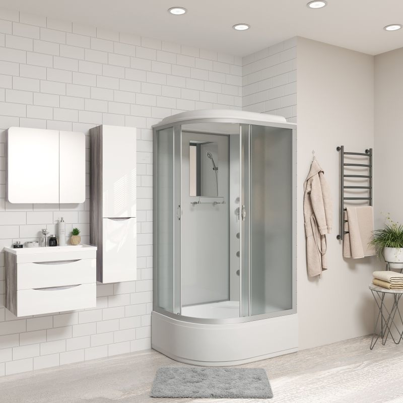 Душевая кабина NIAGARA Classic NG-2310-14RG (1200х800х2150) высокий поддон(40см) стекло МАТОВОЕ 4 места