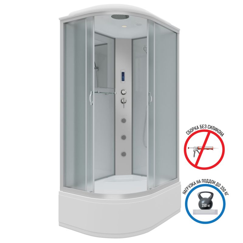 Душевая кабина NIAGARA Classic NG-2310-14RF (1200х800х2150) высокий поддон(40см) стекло МАТОВОЕ 4 места