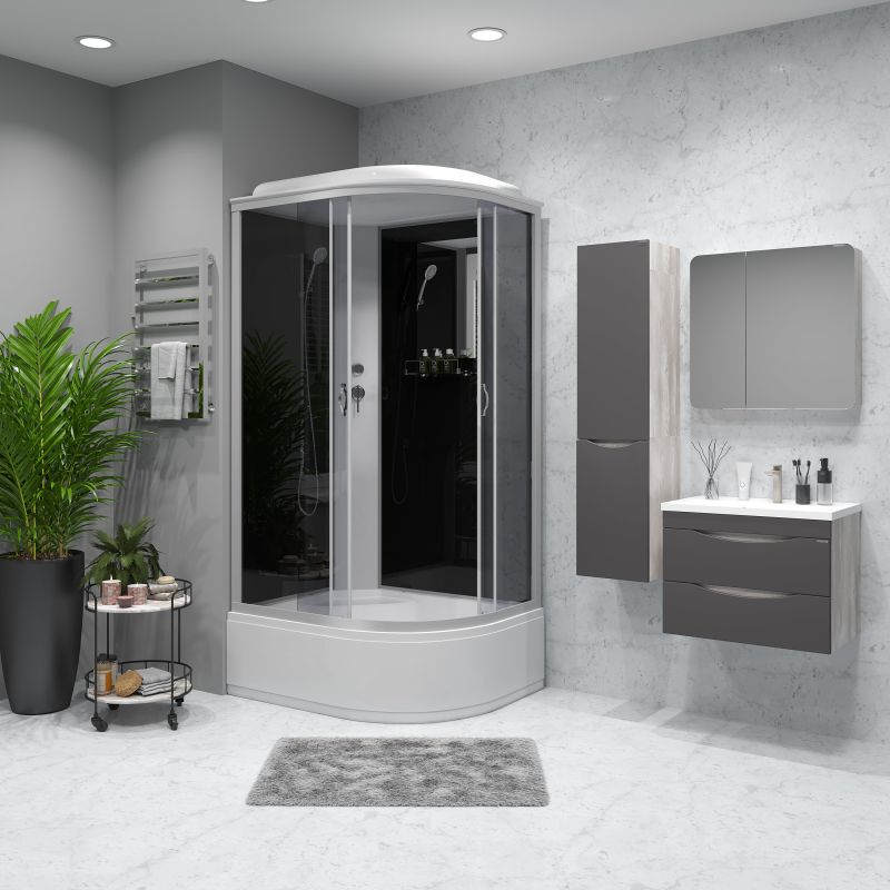 Душевая кабина NIAGARA Classic NG-2510-14L (1200х800х2150) высокий поддон(40см) стекло ТОНИРОВАННОЕ 4 места