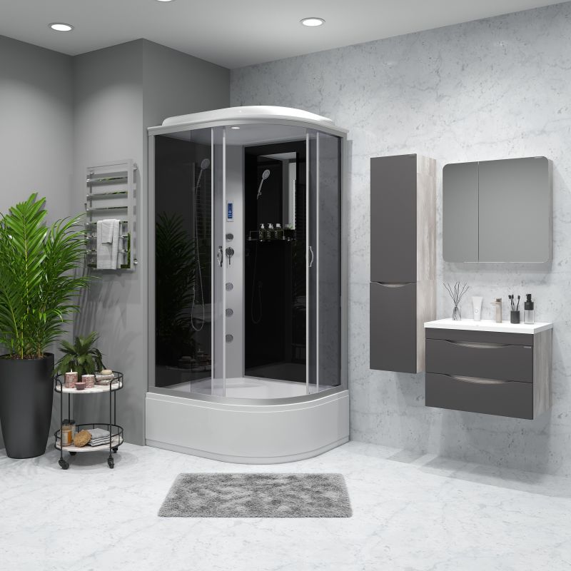 Душевая кабина NIAGARA Classic NG-2510-14LF (1200х800х2150) высокий поддон(40см) стекло ТОНИРОВАННОЕ 4 места