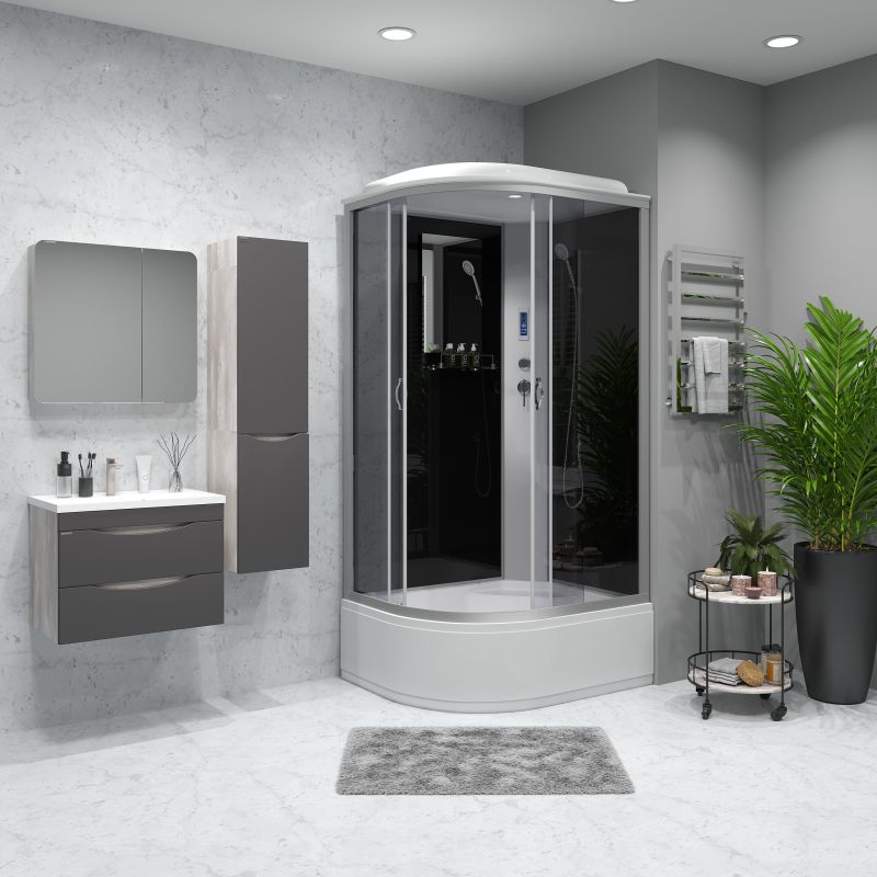 Душевая кабина NIAGARA Classic NG-2510-14RP (1200х800х2150) высокий поддон(40см) стекло ТОНИРОВАННОЕ 4 места