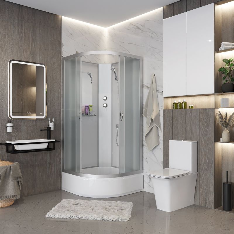 Душевая кабина NIAGARA Classic NG-3301-14BK (900х900х2000) средний поддон(26см) стекло МАТОВОЕ 4 места