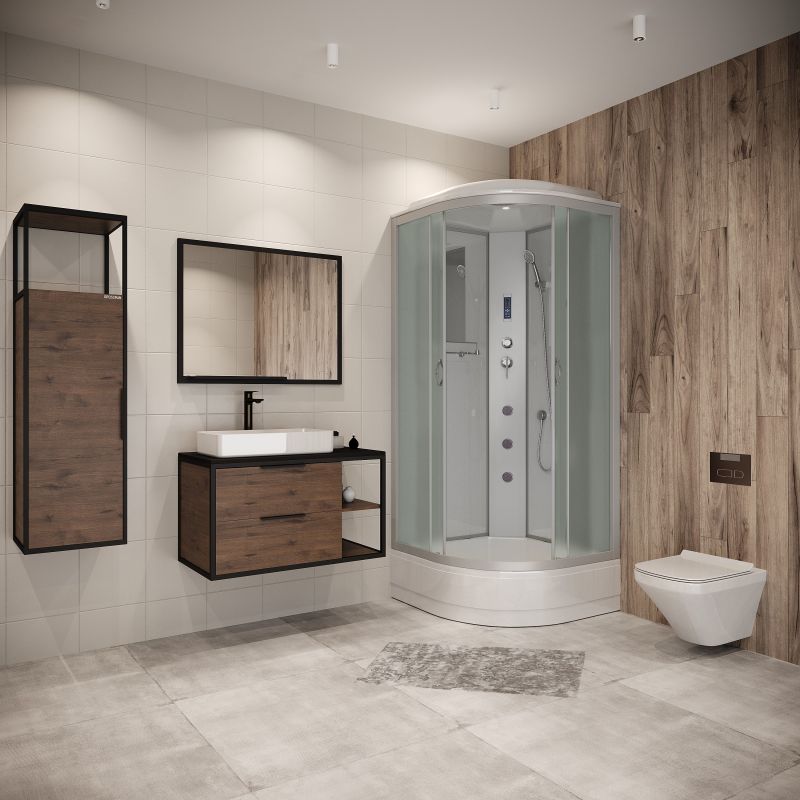 Душевая кабина NIAGARA Classic NG-3302-14F (1000х1000х2150) средний поддон(26см) стекло МАТОВОЕ 4 места