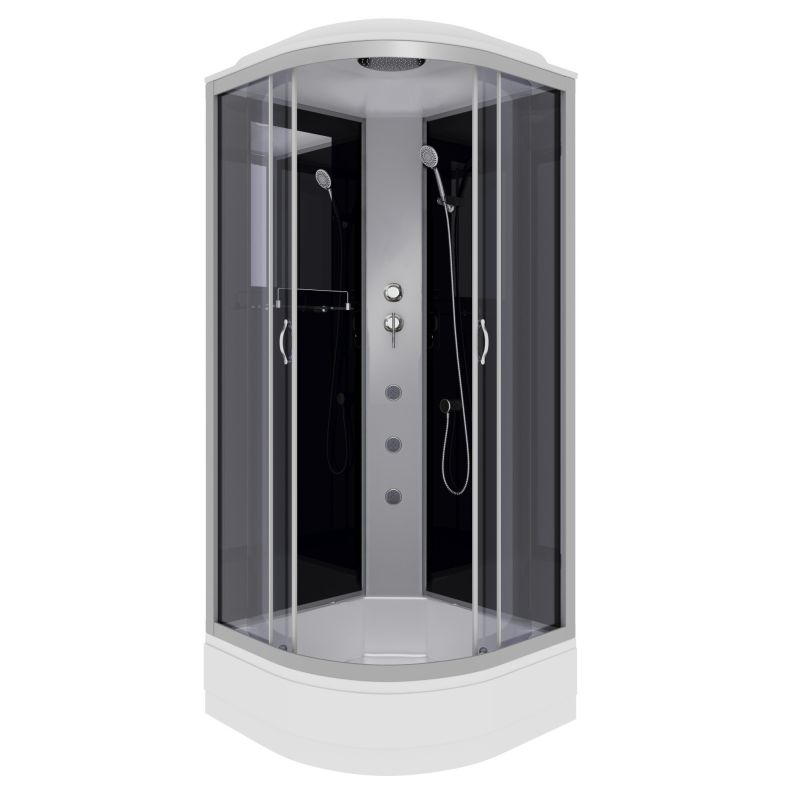 Душевая кабина NIAGARA Classic NG-3502-14G (1000х1000х2150) низкий поддон(26см) стекло ТОНИРОВАННОЕ 4 места