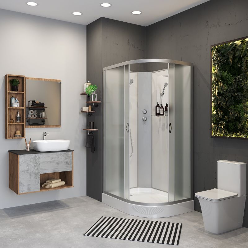 Душевая кабина NIAGARA Classic NG-3312-14LBK (1200х800х2000) низкий поддон(13см) стекло МАТОВОЕ 3 места