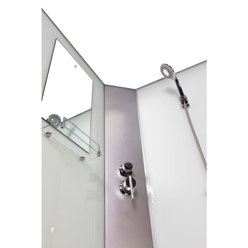 Душевая кабина NIAGARA Classic NG-3312-14LBKT (1200х800х2100-2400) низкий поддон(13см) стекло МАТОВОЕ 3 места