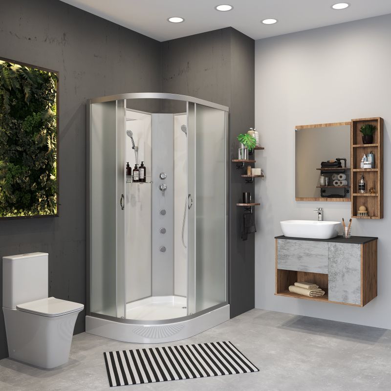 Душевая кабина NIAGARA Classic NG-3312-14RBKG (1200х800х2000) низкий поддон(13см) стекло МАТОВОЕ 3 места