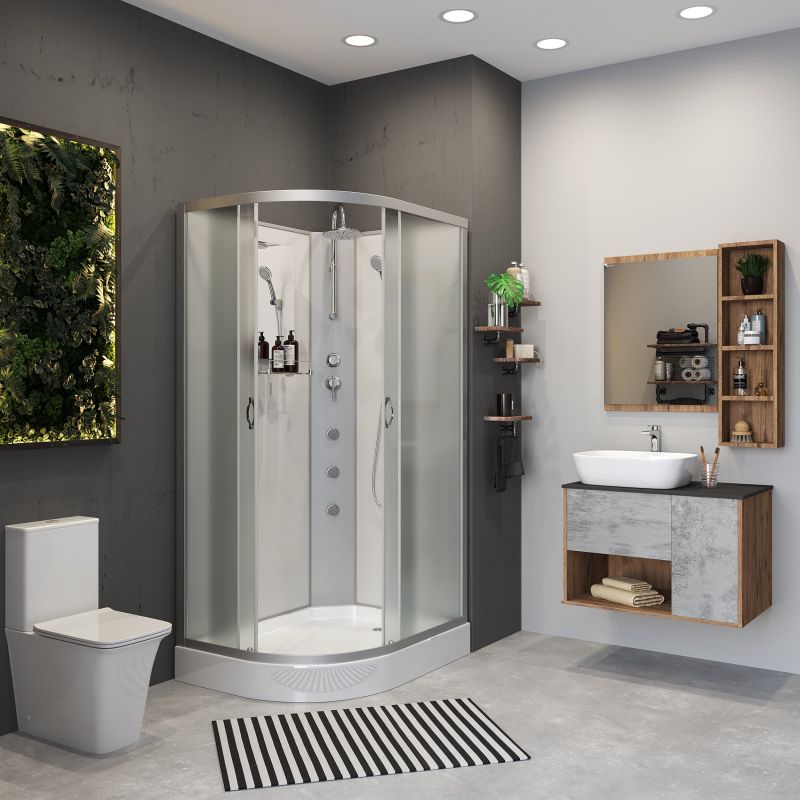 Душевая кабина NIAGARA Classic NG-3312-14RBKTG (1200х800х2100-2400) низкий поддон(13см) стекло МАТОВОЕ 3 места