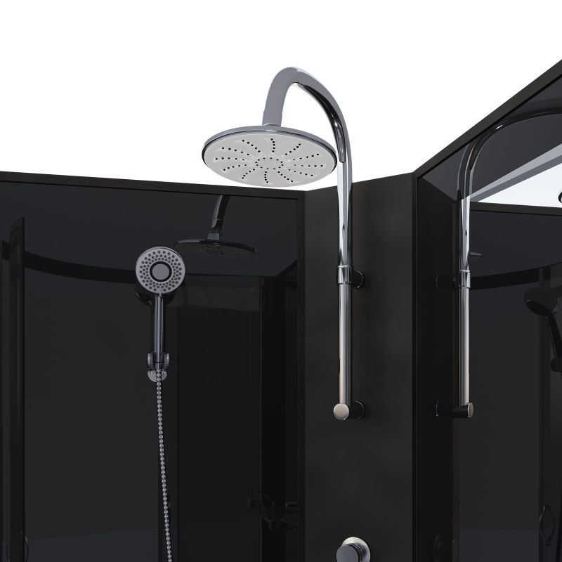 Душевая кабина NIAGARA Classic NG-6501-14BKT (900х900х2100-2400) средний поддон(26см) стекло ТОНИРОВАННОЕ алюм черный 4 места