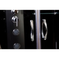 Душевая кабина NIAGARA Classic NG-6501-14BKTG (900х900х2100-2400) средний поддон(26см) стекло ТОНИРОВАННОЕ алюм черный 4 места