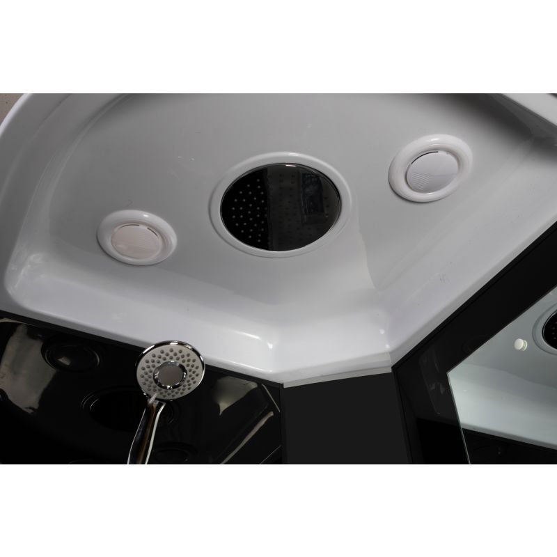 Душевая кабина NIAGARA Classic NG-6501-14 (900х900х2150) низкий поддон(26см) стекло ТОНИРОВАННОЕ алюм черный 4 места