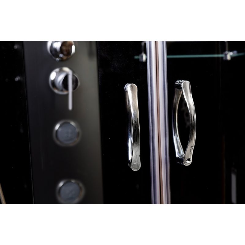 Душевая кабина NIAGARA Classic NG-6501-14F (900х900х2150) средний поддон(26см) стекло ТОНИРОВАННОЕ алюм черный 4 места