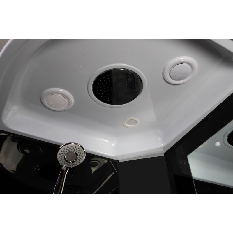 Душевая кабина NIAGARA Classic NG-6508-14P (900х900х2150) высокий поддон(40см) стекло ТОНИРОВАННОЕ алюм черный 4 места