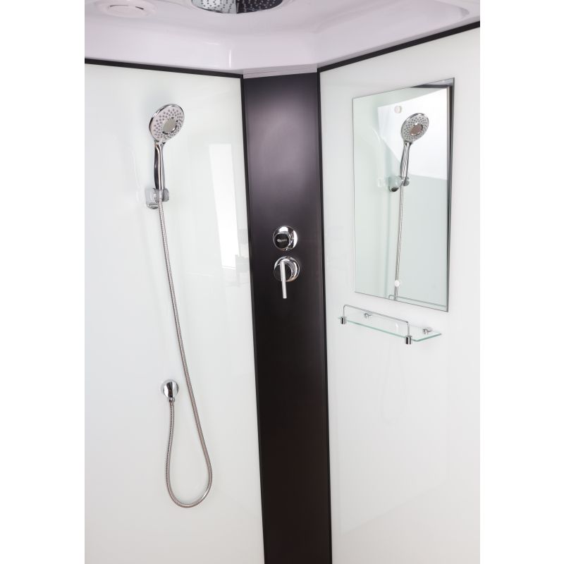 Душевая кабина NIAGARA Classic NG-6701-14 (900х900х2150) низкий поддон(26см) стекло ПРОЗРАЧНОЕ черные профиля 4 места