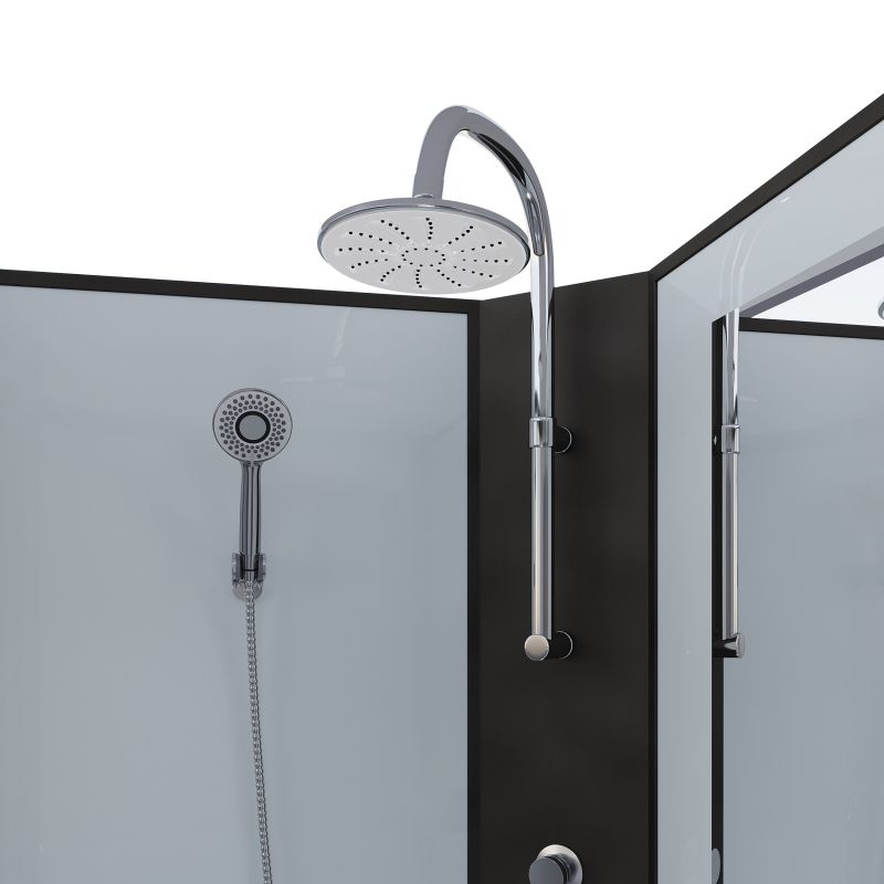 Душевая кабина NIAGARA Classic NG-6701-14BKT (900х900х2100-2400) средний поддон(26см) стекло ПРОЗРАЧНОЕ черные профиля 4 места