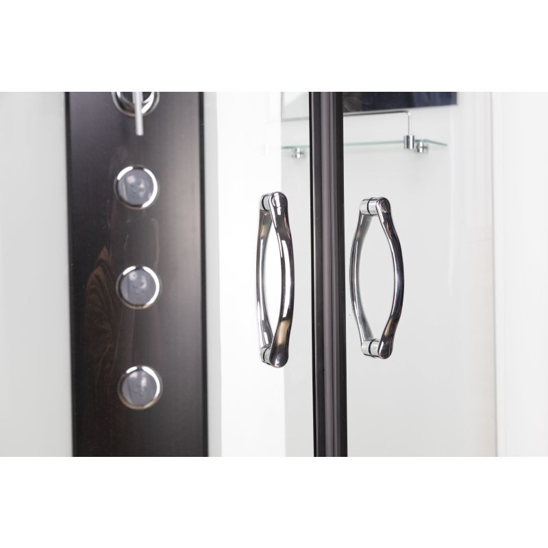 Душевая кабина NIAGARA Classic NG-6703-14BKG (800х800х2000) средний поддон(26см) стекло ПРОЗРАЧНОЕ черные профиля 4 места