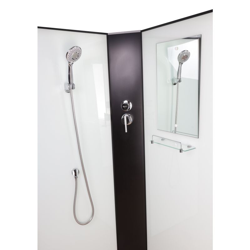 Душевая кабина NIAGARA Classic NG-6707-14BKT (800х800х2100-2400) высокий поддон(40см) стекло ПРОЗРАЧНОЕ черные профиля 4 места