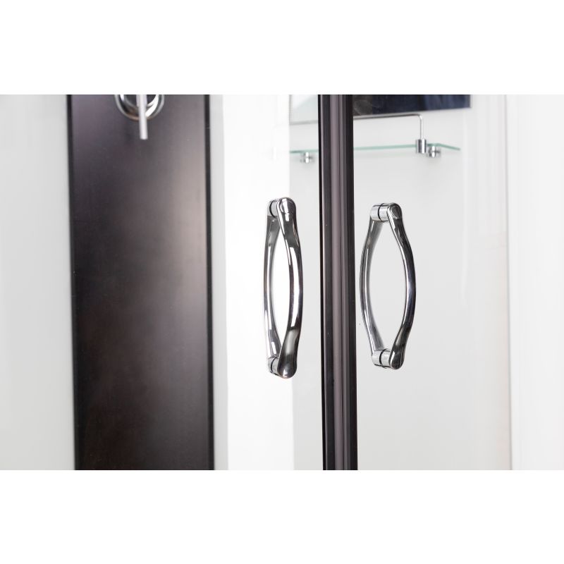 Душевая кабина NIAGARA Classic NG-6708-14BKT (900х900х2100-2400) высокий поддон(40см) стекло ПРОЗРАЧНОЕ черные профиля 4 места