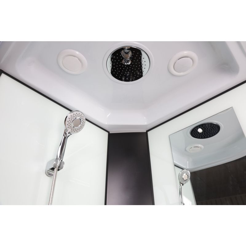 Душевая кабина NIAGARA Classic NG-6708-14G (900х900х2150) высокий поддон(40см) стекло ПРОЗРАЧНОЕ черные профиля 4 места