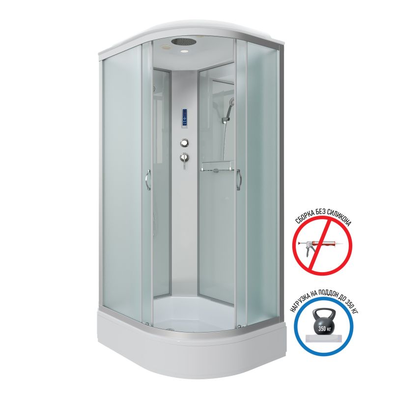 Душевая кабина NIAGARA Classic NG-33094-14LP (1000х900х2150) средний поддон (26см) стекло МАТОВОЕ 4 места