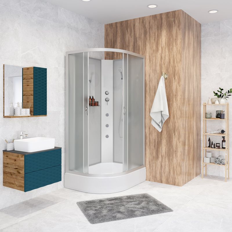 Душевая кабина NIAGARA Classic NG-33184-14RBKG (1100х800х2000) средний поддон (26см) стекло МАТОВОЕ 4 места