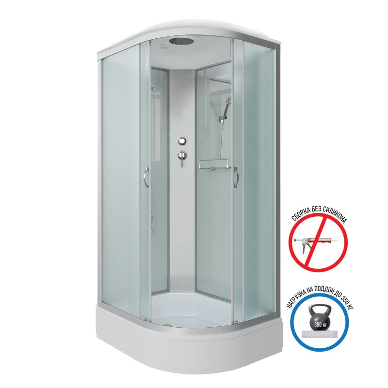 Душевая кабина NIAGARA Classic NG-33394-14L (1300х900х2150) средний поддон (26см) стекло МАТОВОЕ 4 места