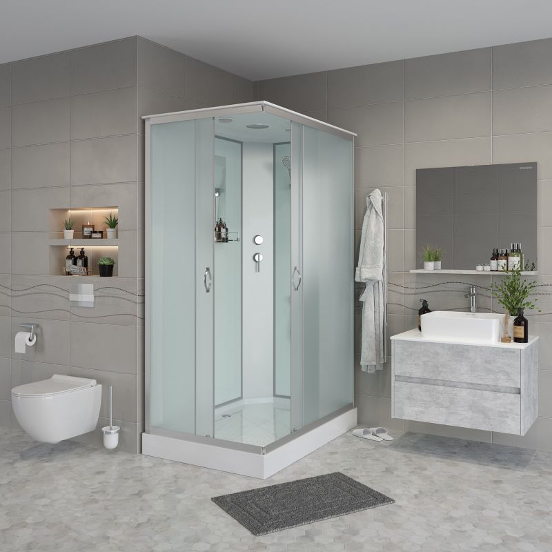 Душевая кабина NIAGARA Classic NG-43295-14Q (1200х900х2150) низкий поддон(13см) стекло МАТОВОЕ 3 места