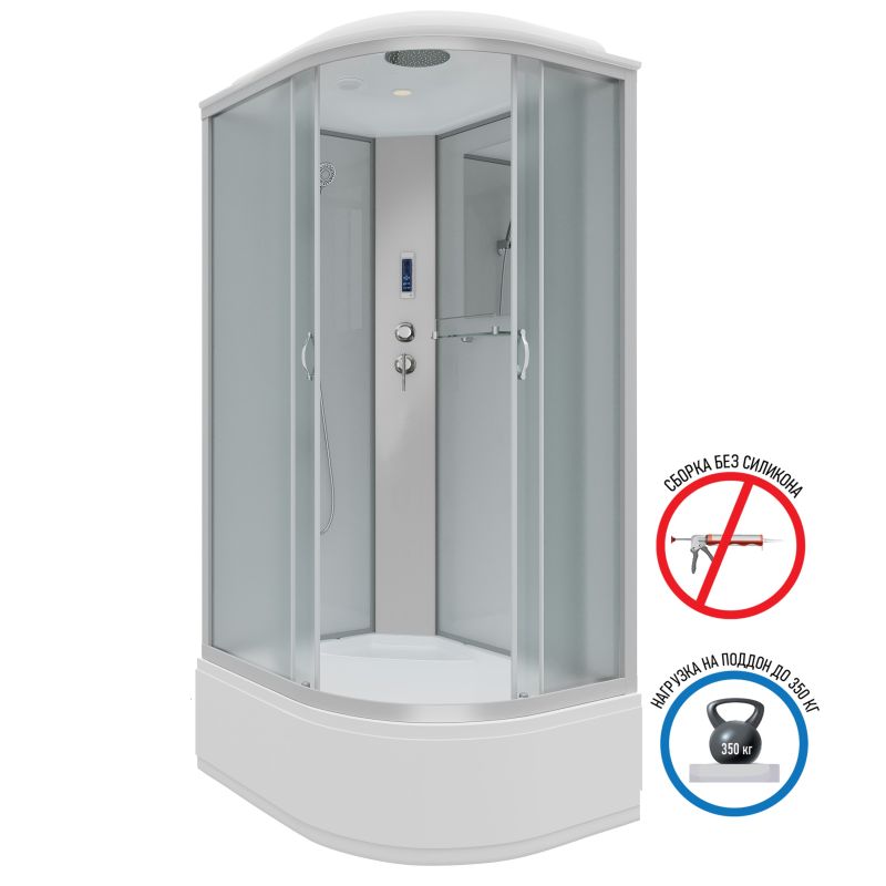 Душевая кабина NIAGARA Classic NG-2310-14LP (1200х800х2150) высокий поддон(40см) стекло МАТОВОЕ 4 места