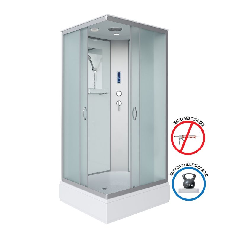 Душевая кабина NIAGARA Classic NG-33984-14QP (900х800х2150) средний поддон (26см) стекло МАТОВОЕ 4 места