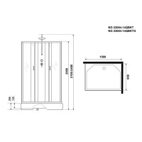 Душевая кабина NIAGARA Classic NG-33084-14QBKT (1000х800х2100-2400) средний поддон (26см) стекло МАТОВОЕ 4 места