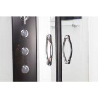 Душевая кабина NIAGARA Classic NG-6709-14BKG (1000х1000х2150)высокий поддон(45см) стекло ПРОЗРАЧНОЕ черные профиля 4 мест