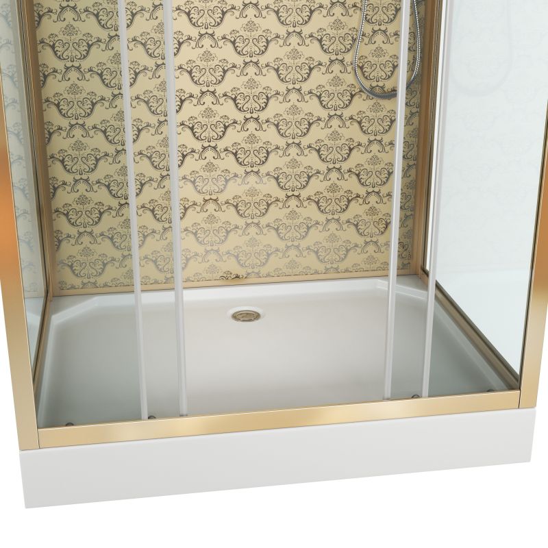 Душевая кабина NIAGARA LUXE NG-7772QG (1200x900х2100) низкий поддон стенки ЗОЛОТО 4 места