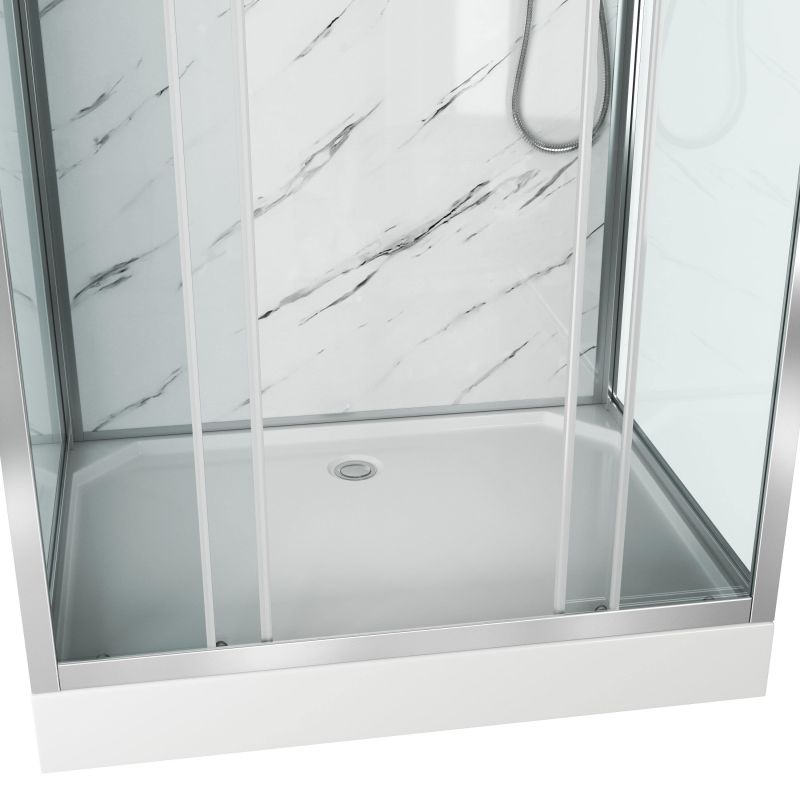 Душевая кабина NIAGARA LUXE NG-7772QM (1200x900х2100) низкий поддон стенки МРАМОР 4 места